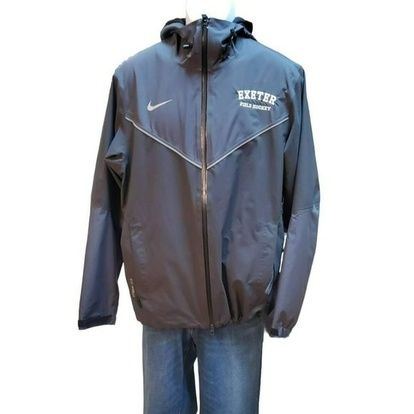 Nike Gray Black Men's Storm Fit Performance Vented Lightweight Zipper Hooded Jac - Picture 1 of 6